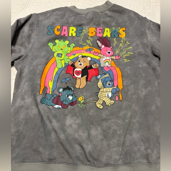 Gray Scare Bears Sweatshirt S Care Bears - Picture 3 of 4